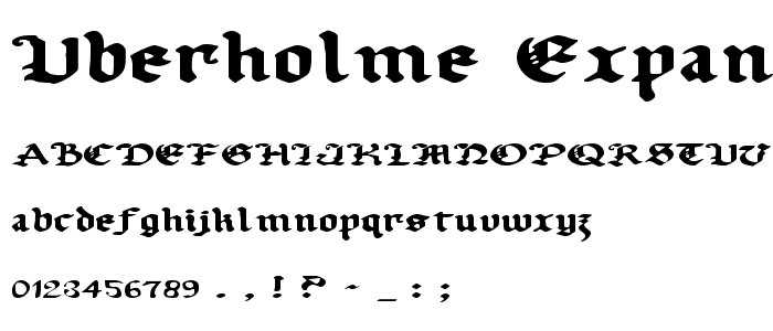 Uberhölme Expanded font