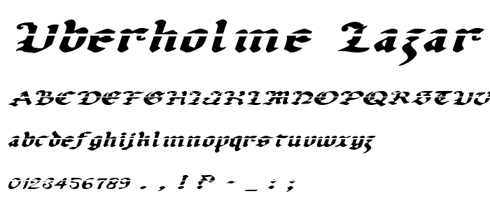 Uberhölme Lazar ExpItalic font