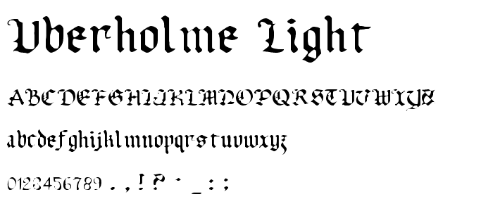 Uberhölme Light font