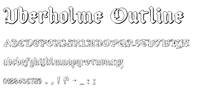 Uberhölme Outline font