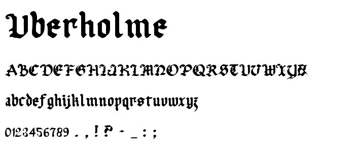 Uberhölme font