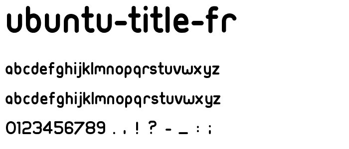 Ubuntu-Title-fr font