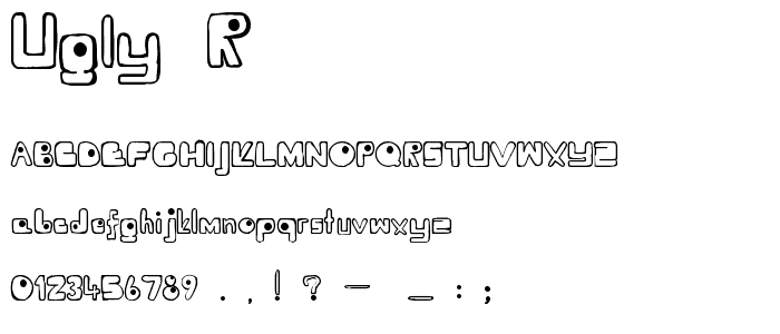 Ugly R font