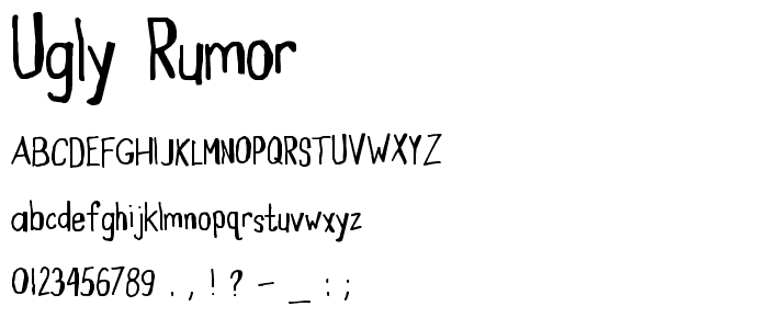 Ugly Rumor font