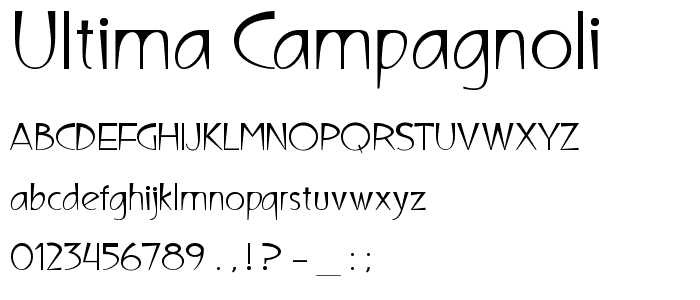 Ultima Campagnoli font