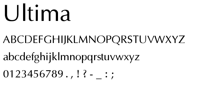 Ultima font