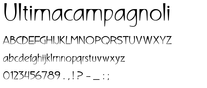 UltimaCampagnoli font