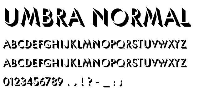 Umbra-Normal font