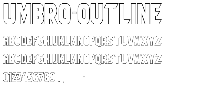 Umbro Outline font