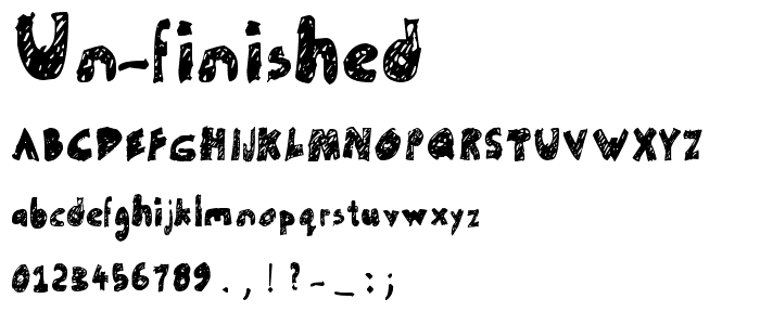 Un-finished font