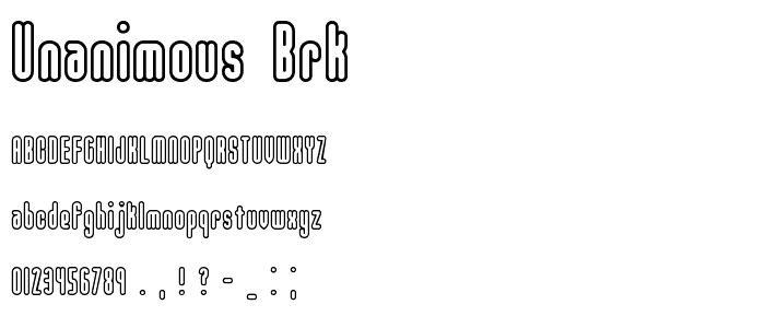 Unanimous BRK font