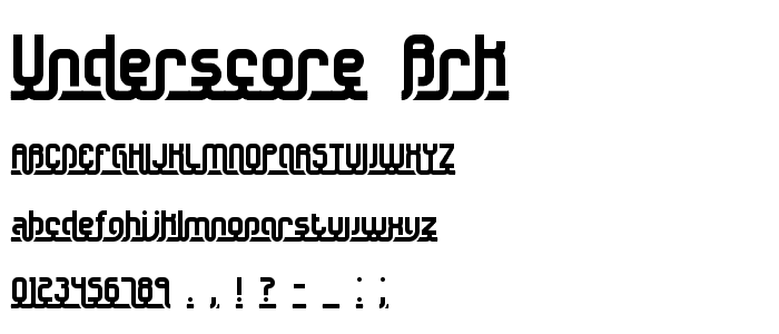 Underscore BRK font