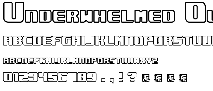 Underwhelmed Outline BRK font