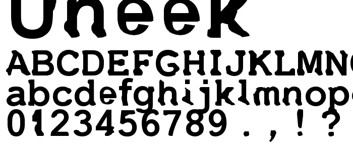 Uneek font