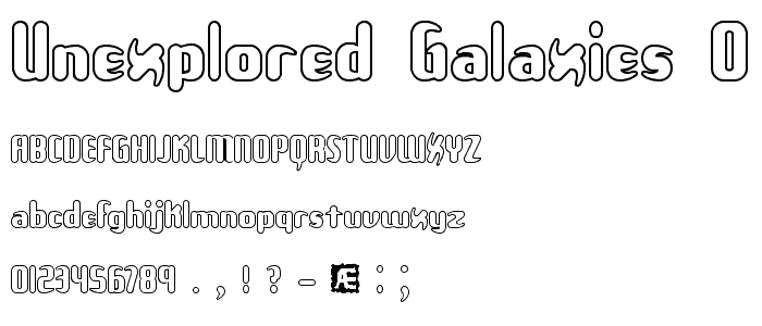 Unexplored Galaxies O -BRK- font