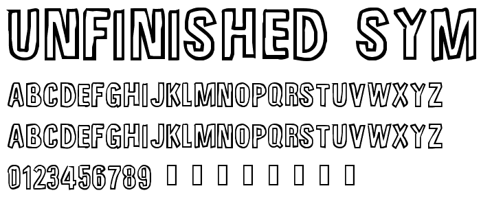 Unfinished Sympahthy font