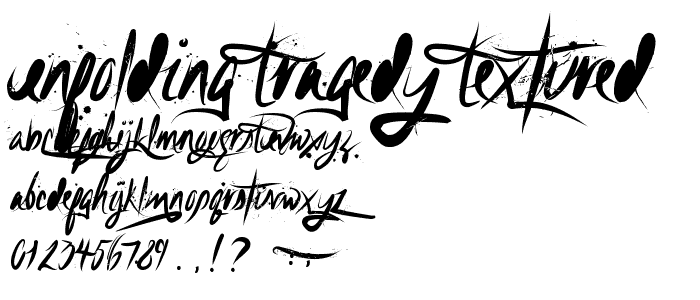 Unfolding Tragedy Textured font