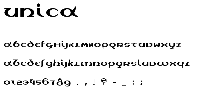 Unica font