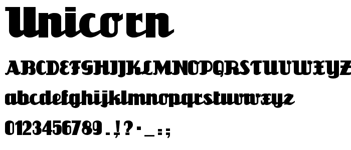 Unicorn font