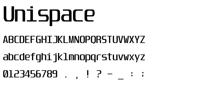 Unispace font