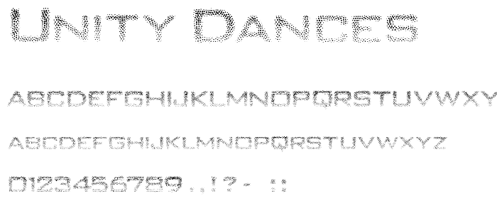 Unity Dances font