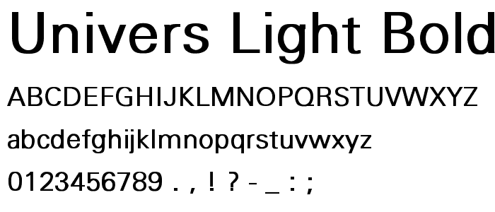 Univers-Light Bold font