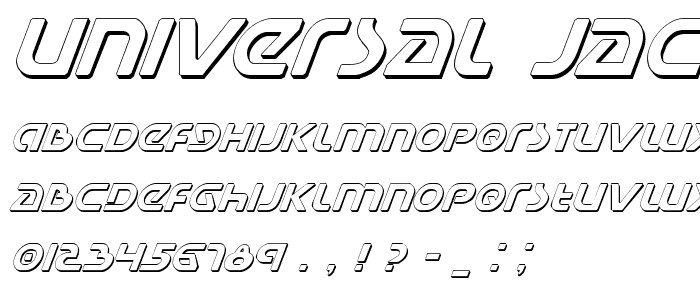 Universal Jack Shadow Italic font