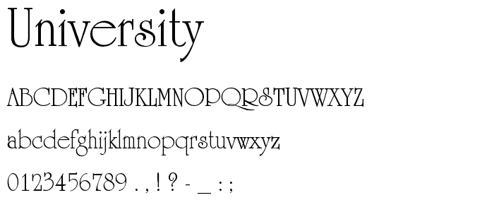 University font