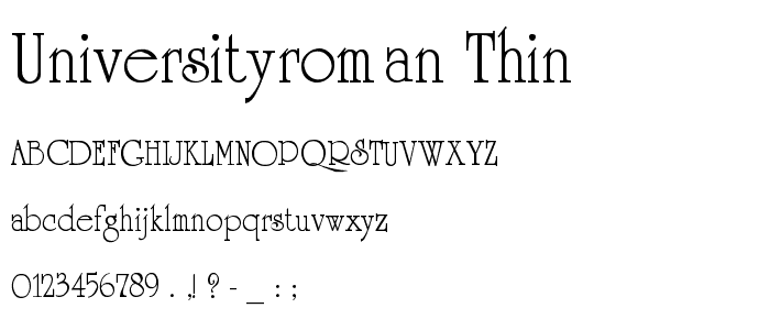 UniversityRoman-Thin font