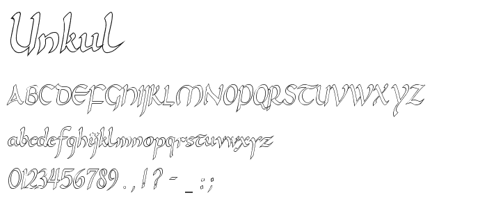 Unkul font