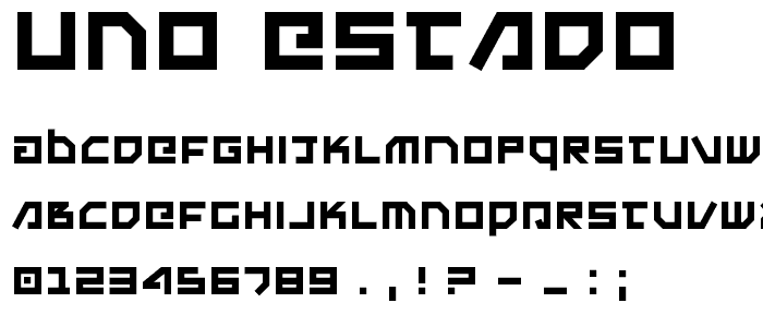 Uno Estado font