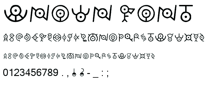 Unown font