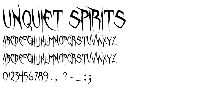 Unquiet Spirits font