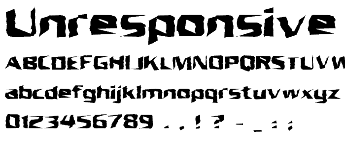 Unresponsive BRK font