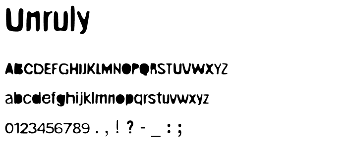 Unruly font