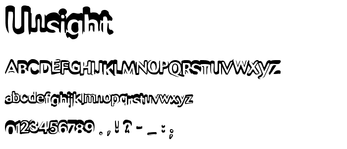 Unsight font