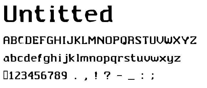 Untitted font