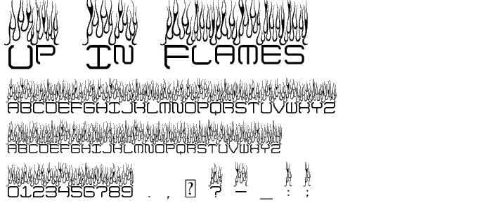 Up In Flames font