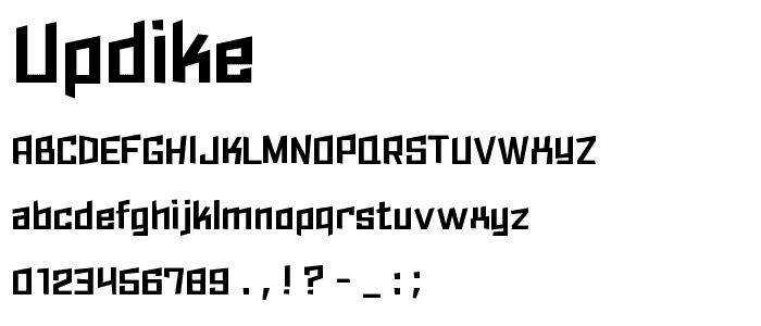 Updike font