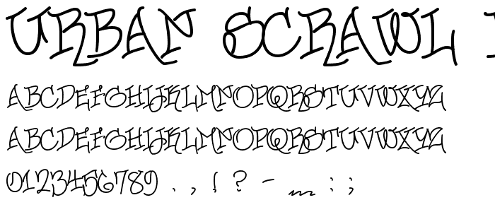 Urban Scrawl Buttah font