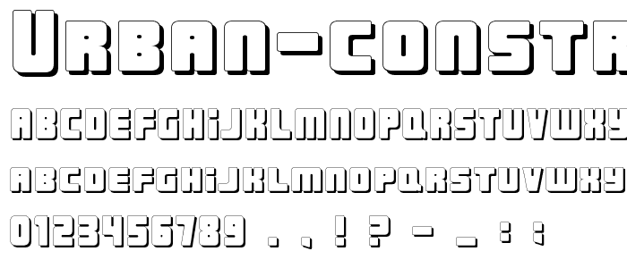 Urban Constructed Shadow font