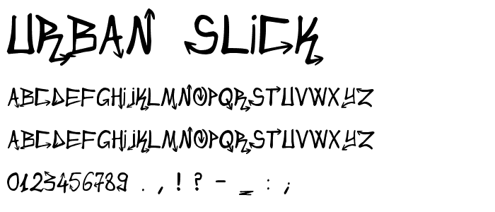 Urban_Slick font