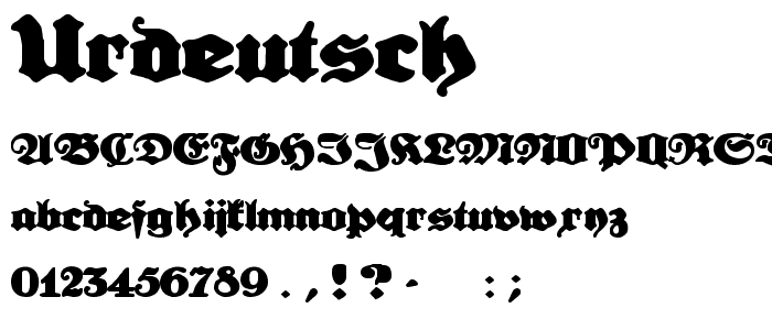 Urdeutsch font