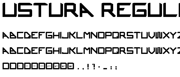 Ustura Regular font