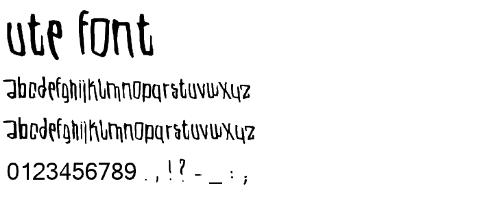 Ute font