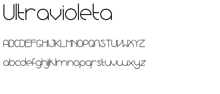 ultravioleta font