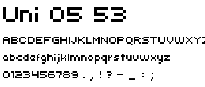 uni 05_53 font