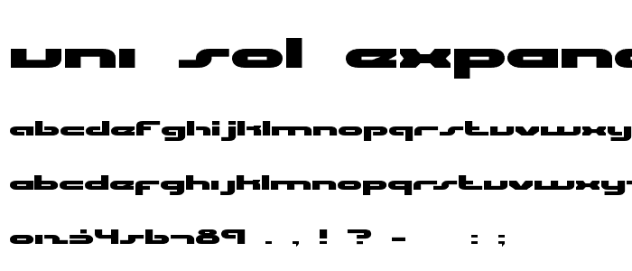 uni-sol expanded font