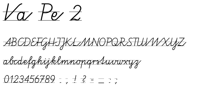 VA Pe 2 font