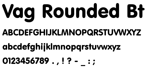 VAG Rounded BT font